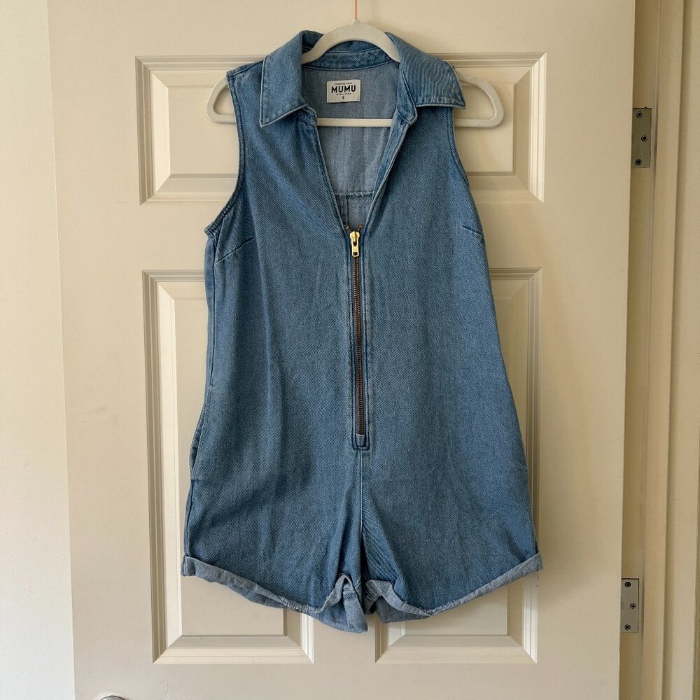 Show Me Your Mumu - Denim Reno Romper - Small - Worn Once!